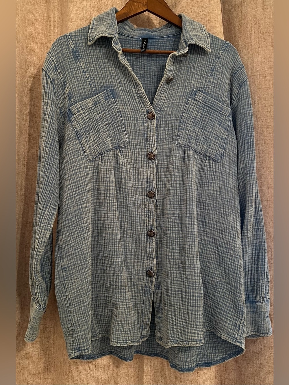 Two 2 Fly Co Oversized Western Button Down Top Women’s S/M